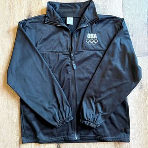 USA Olympic Committee Zip Up Jacket - Black